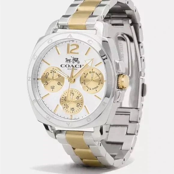 Coach Two-Tone Chronograph Boyfriend Watch - Picture 1 of 11